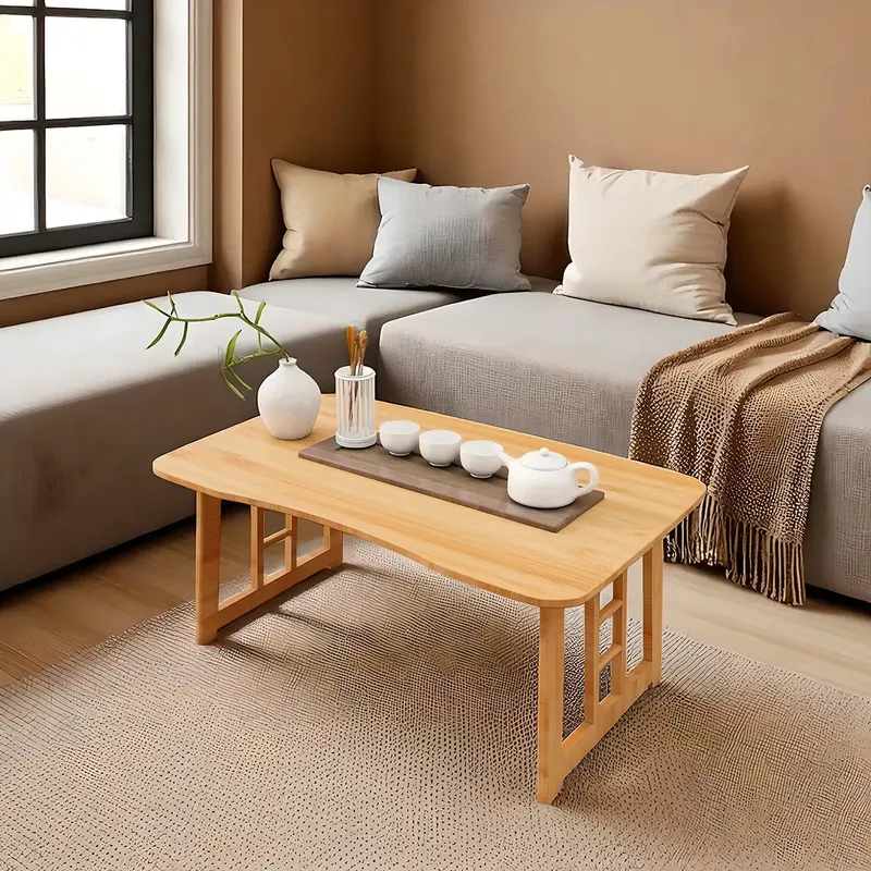 Bamboo Coffee Table Asian Boho Design